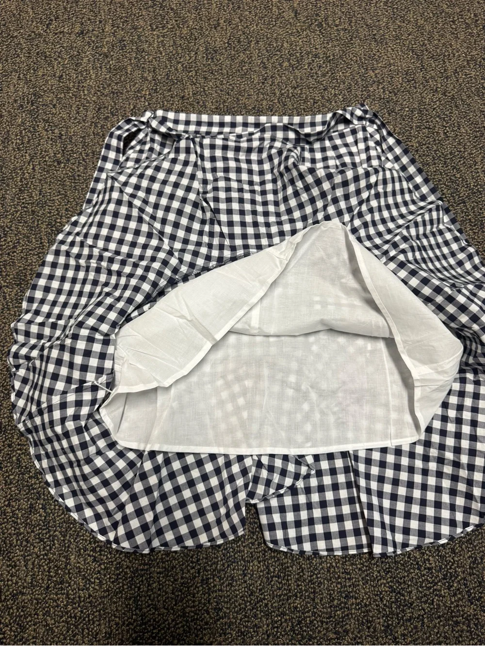 Gingham Tie-Front Midi Skirt | Talbots